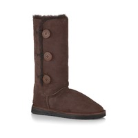 3 BUTTON BOOT - CHOCOLATE 