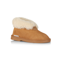 FOLD OVER SLIPPER - CHESTNUT