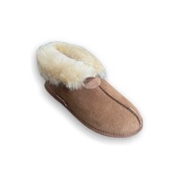 FOLD OVER SLIPPER - SOFT SOLE - CHESTNUT