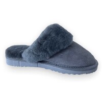 FUR TRIM SCUFF - GREY